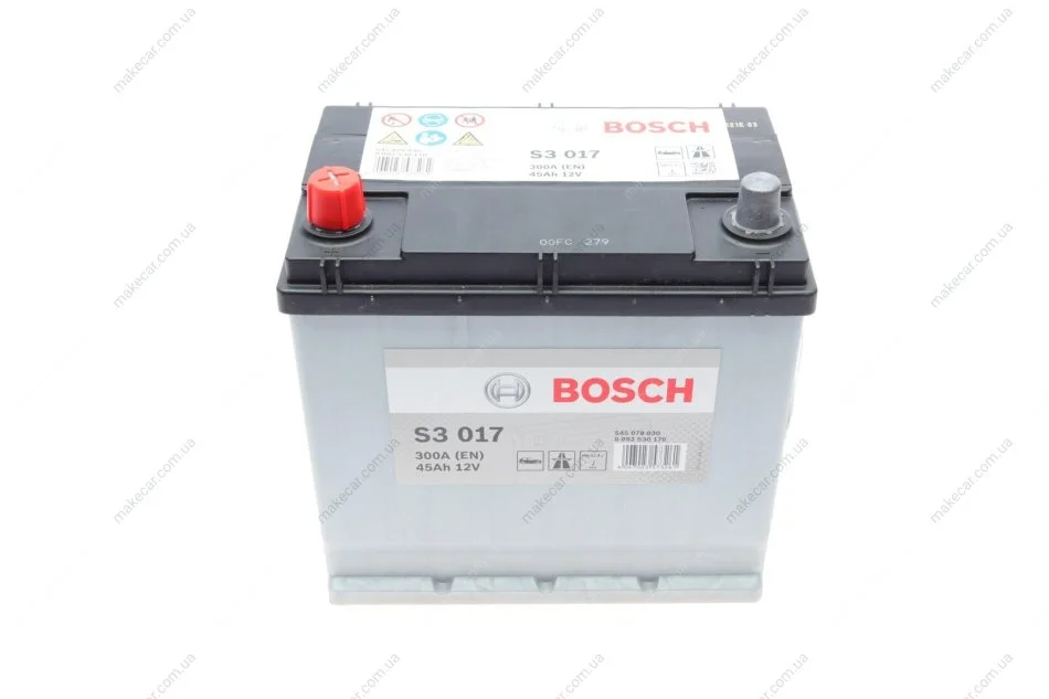 <strong>Акумулятор Bosch S3, 45Ah, En300, лівий "+" 219x135x225 (ДхШхВ) BOSCH 0 092 S30 170 (фото 1)</strong>