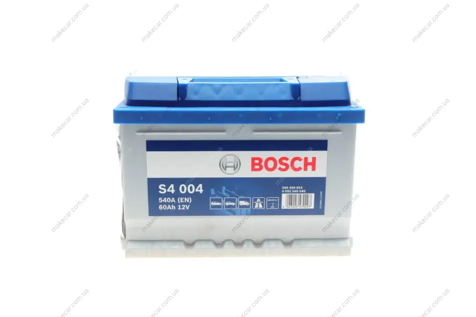 <strong>Акумулятор Bosch S4 Silver (низкий) 60Ah, EN 540 правий "+" 242x175x175 (ДхШхВ) BOSCH 0 092 S40 040 (фото 1)</strong>