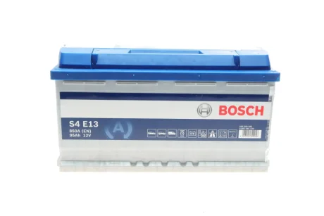 Автомобільний акумулятор Bosch S4 EFB 0092S4E130 95Ah 850A R+ 0092S4E130 для Peugeot, Citroen, Mercedes, Volkswagen, Alpina BOSCH 0 092 S4E 130 фото товару