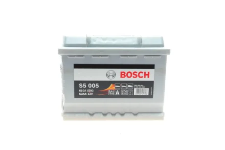 Акумулятор Bosch S5 Silver Plus 63Ah, EN610 правий "+" 242x175x190 (ДхШхВ) для BOSCH 0 092 S50 050 фото товару