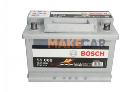 Аккумулятор S5 Bosch 12В/77Ач/780А (R+) 0 092 S50 080