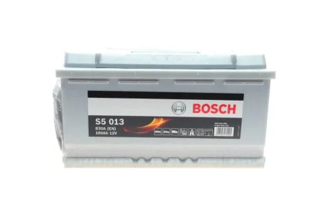 Акумулятор Bosch S5 Silver Plus 100Ah, EN830 правий "+" 353х175х190 (ДхШхВ) для BOSCH 0 092 S50 130 фото товару