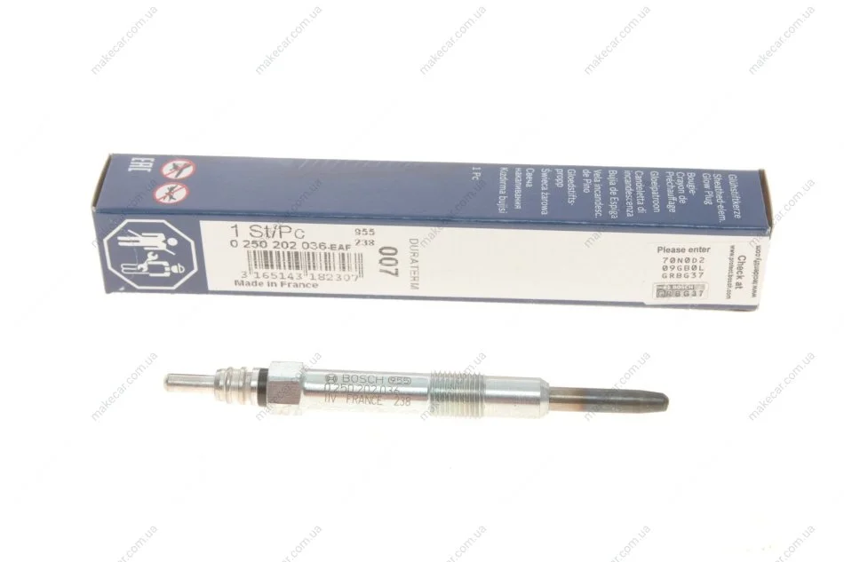 <strong>Свічка розжарювання BOSCH 0250202036 (фото 1)</strong>