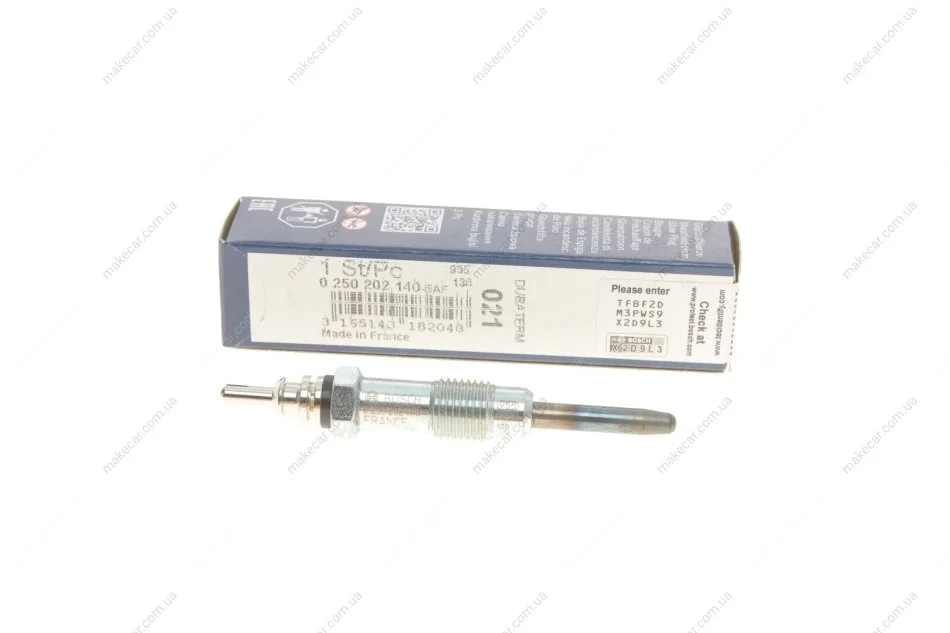<strong>Свічка розжарювання BOSCH 0250202140 (фото 1)</strong>