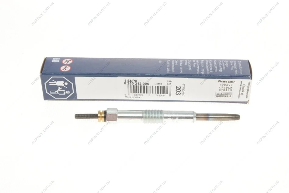 <strong>Свічка розжарювання 203 BOSCH 0 250 212 006 (фото 1)</strong>