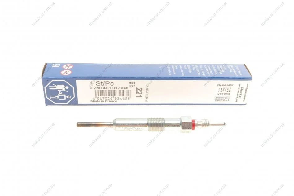 <strong>Свічка розжарювання BOSCH 0250403012 (фото 1)</strong>