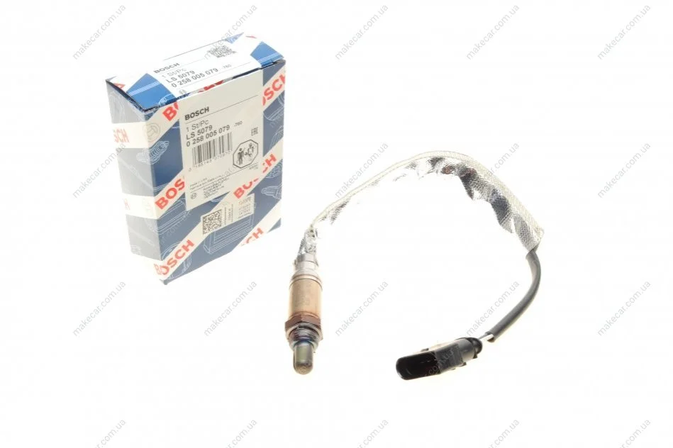 <strong>Лямбда-зонд (кількість дротів 4, 490мм) AUDI A3 SKODA OCTAVIA I VW GOLF IV, LUPO I 1.4/1.6 09.96-12.07 BOSCH 0258005079 (фото 1)</strong>