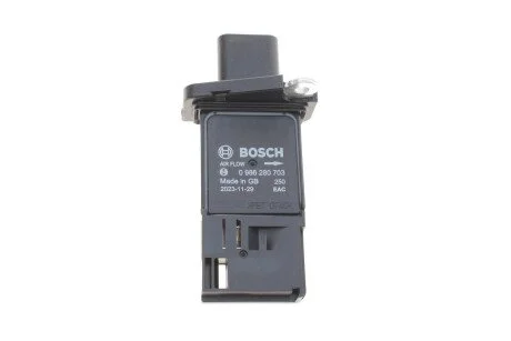 Витратомір повітря для Ford, Peugeot, Volvo, Land Rover, Citroen BOSCH 0 986 280 703 фото товару