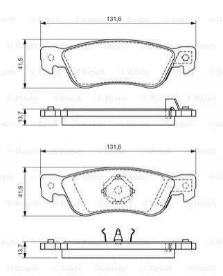 <strong>ISUZU Тормозные колодки задн.Trooper 2.6/2.8TD 87- BOSCH 0986424262 (фото 1)</strong>