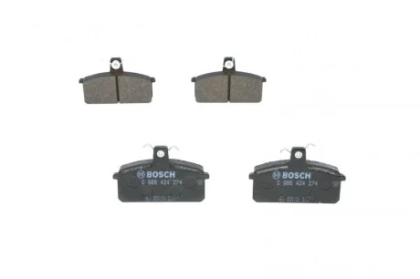 ГАЛЬМІВНІ КОЛОДКИ, ДИСКОВІ для Alfa Romeo, Ford, Fiat, Seat BOSCH 0986424274 фото товару