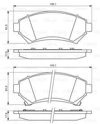 <strong>Колодки гальмівні дискові BOSCH 0 986 424 466 (фото 1)</strong>