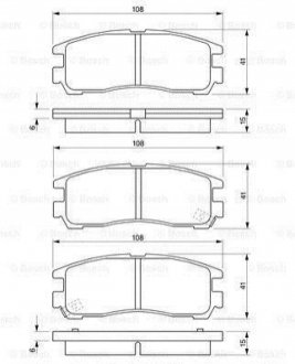 Тормозные колодки дисковые BOSCH 0986424467 фото товара