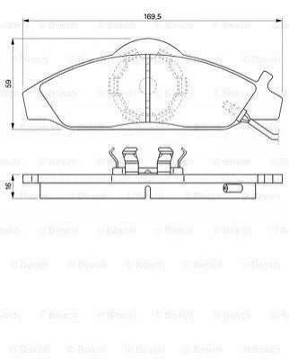 <strong>Гальмівні колодки дискові BOSCH 0986424551 (фото 1)</strong>