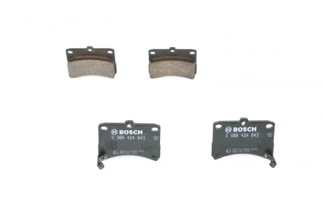 Тормозные колодки дисковые DAIHATSU Cuore для Daihatsu BOSCH 0986424643 фото товару