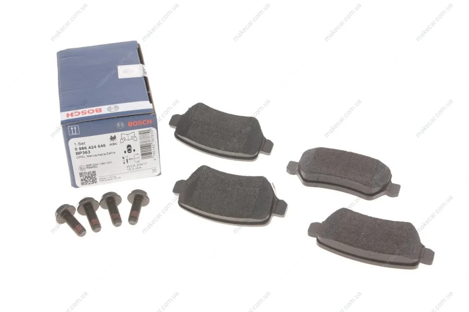 <strong>Гальмівні колодки дискові BOSCH 0 986 424 646 (фото 1)</strong>