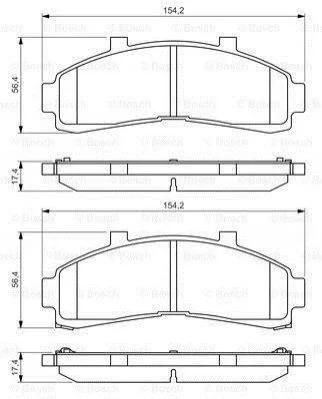 <strong>FORD Колодки тормозные передние EXPLORER 4.0 V6 93- BOSCH 0986424656 (фото 1)</strong>