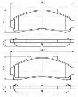 FORD Колодки тормозные передние EXPLORER 4.0 V6 93- для Mazda BOSCH 0986424656 фото товару