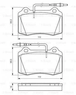 Гальмівні колодки, дискові для Peugeot BOSCH 0986424658 фото товару