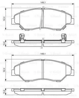 <strong>Гальмівні колодки дискові BOSCH 0986424696 (фото 1)</strong>