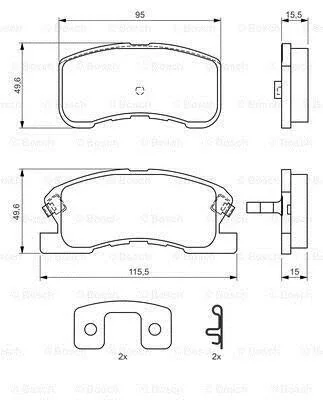<strong>Комплект гальмівних колодок BOSCH 0986424697 (фото 1)</strong>