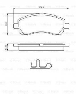 Тормозные колодки пер. Subaru Impreza, Legacy -98 BOSCH 0986424770 (фото 1)