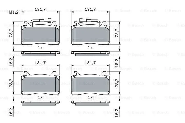 <strong>Гальмівні колодки, дискові BOSCH 0986424851 (фото 1)</strong>