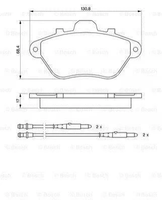 <strong>Гальмівні колодки дискові BOSCH 0986460950 (фото 1)</strong>
