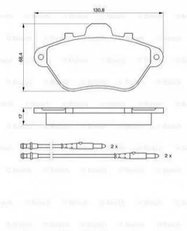 Гальмівні колодки дискові для Peugeot BOSCH 0986460950 фото товару
