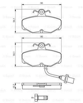 <strong>FORD Тормозные колодки диск. задн. (с датч) Scorpio BOSCH 0986469820 (фото 1)</strong>