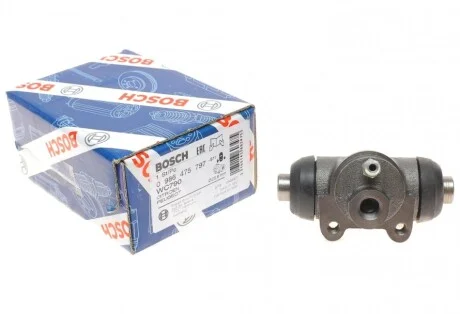 Гальмівний циліндр робочий для Peugeot, Citroen, Renault BOSCH 0986475797 фото товару