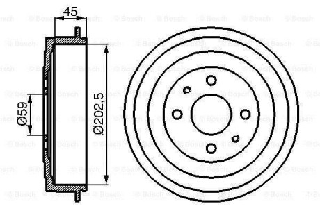 FIAT Барабан гальмівний задн. BOSCH 0986477109 фото товара