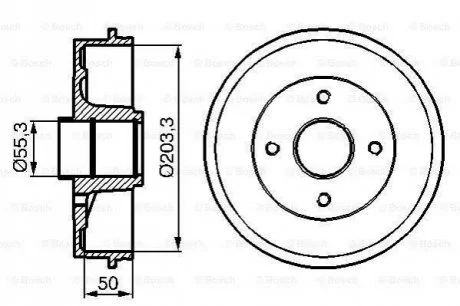 Гальмівний барабан для BOSCH 0986477121 фото товару