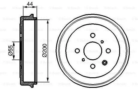 Гальмівний барабан для Citroen, Peugeot, Toyota, Geely, BYD BOSCH 0986477148 фото товару