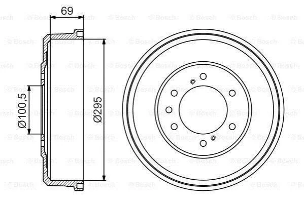 <strong>Барабан гальмівний BOSCH 0 986 477 165 (фото 1)</strong>