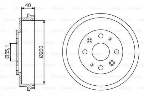 Барабан гальмівний для Mazda BOSCH 0986477191 фото товару