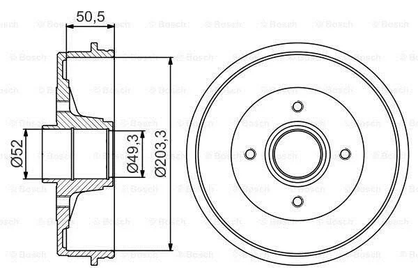 <strong>Барабан гальмівний BOSCH 0986477197 (фото 1)</strong>