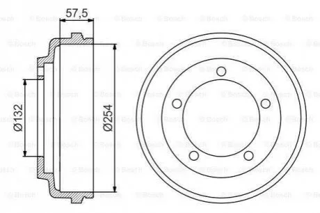 Барабан гальмівний для Ford BOSCH 0 986 477 204 фото товару