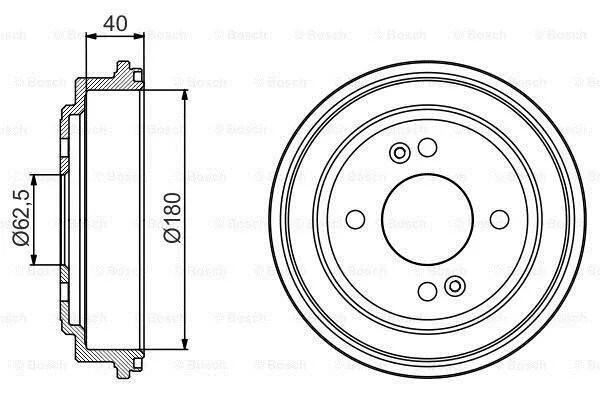 <strong>Гальмівний барабан BOSCH 0986477216 (фото 1)</strong>