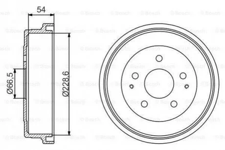 DAIHATSU Барабан гальмівний Terios для BOSCH 0986477230 фото товару