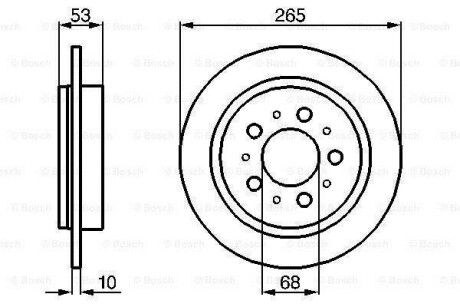 VOLVO Гальмівний диск задній 740 BOSCH 0986478042 фото товара