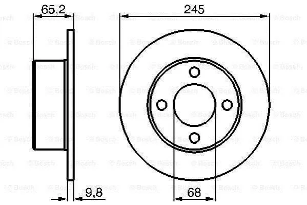<strong>AUDI Тормозной диск задний 100 BOSCH 0986478073 (фото 1)</strong>