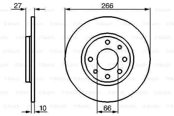 <strong>CITROEN Диск тормозной BX 81-, PEUGEOT 405 87- BOSCH 0986478090 (фото 1)</strong>
