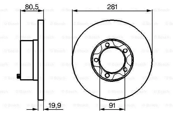<strong>Диск торм.пер.VW LT28-45 81-96 BOSCH 0986478138 (фото 1)</strong>