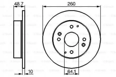 Гальмівний диск для Rover, Honda, Acura BOSCH 0986478172 фото товару
