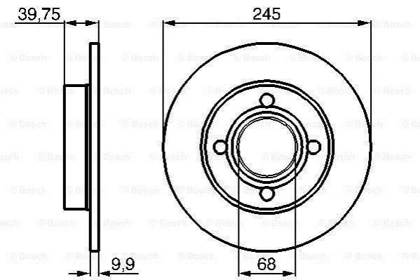 <strong>Диск гальмівний зад. Audi 80/90 Quattro BOSCH 0 986 478 216 (фото 1)</strong>