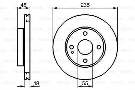 Диск гальмівний для Mazda BOSCH 0986478241 фото товару