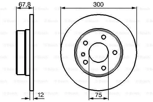 <strong>BMW Диск тормозной 7 E32 86-92 задн. BOSCH 0986478322 (фото 1)</strong>