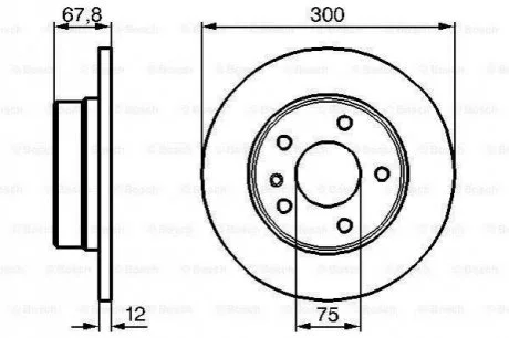 BMW Диск тормозной 7 E32 86-92 задн. для BMW BOSCH 0986478322 фото товара