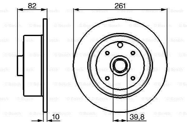 <strong>OPEL Диск тормозной задний Kadett E,Vectra A 2.0 87- BOSCH 0986478328 (фото 1)</strong>