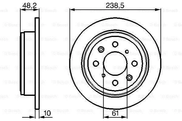<strong>Диск тормозной задний ROVER 200 1.8i 16V Vi HONDA Accord,Civic BOSCH 0986478350 (фото 1)</strong>